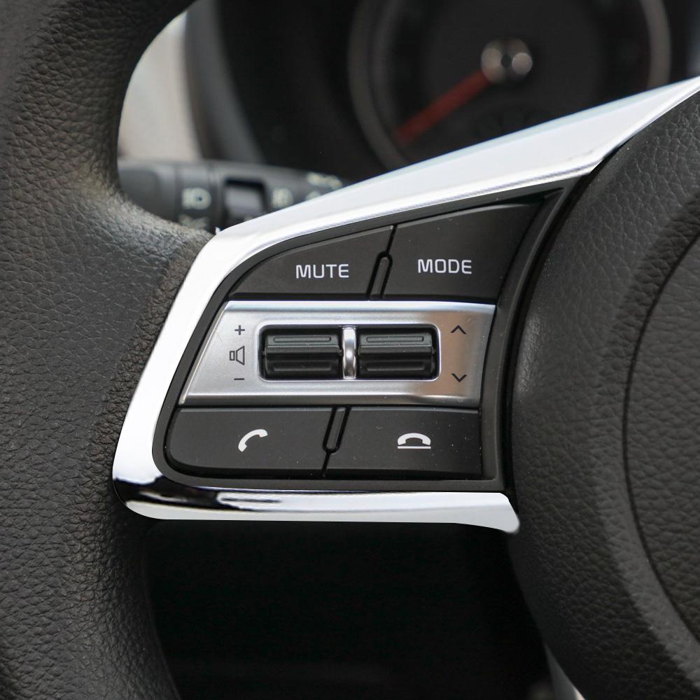 For Kia Forte Seltos K3 2019 2020 2025 Steering Wheel Buttons Panel Cover Trim Decoration Sticker Interior Accessories