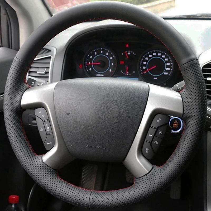 

Оплетка рулевого колеса автомобиля 100% подходит для Chevrolet Captiva 2007-2014 Silverado GMC Sierra 2007-2013 автомобилей Black Thread