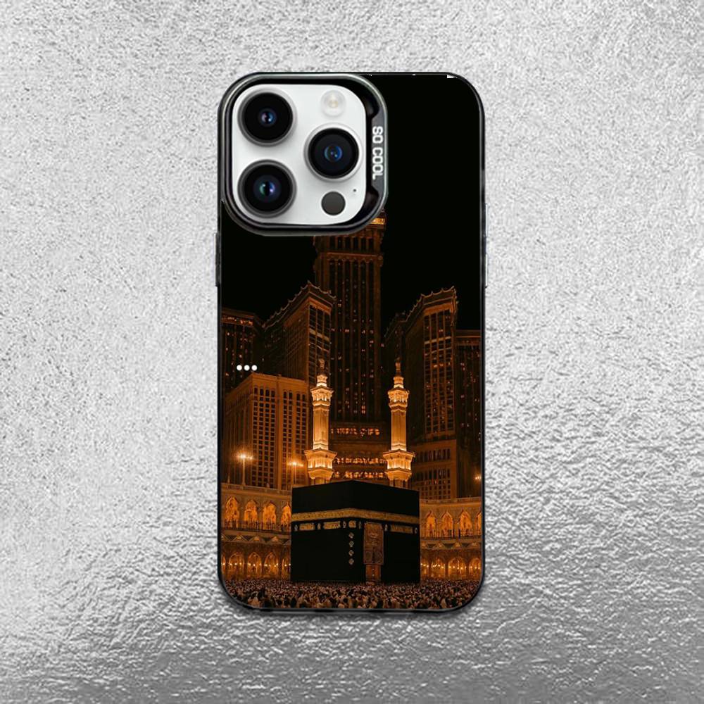 

holy mosque mecca Phone Case For iPhone 17,16,15,14,13,12,11,X,Mini,Pro,E,MAX Black Candy Matte Shockproof Cover iPhone12mini