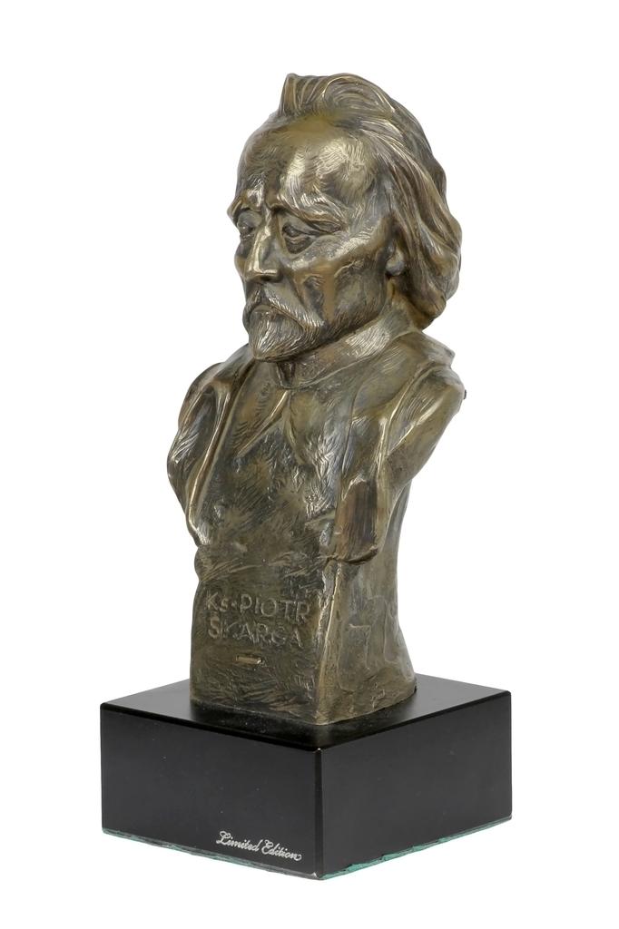 Piotr Skarga - marble bust, statuette of a famous person, decoration for office, school, and hotel by the Art-Dog brand