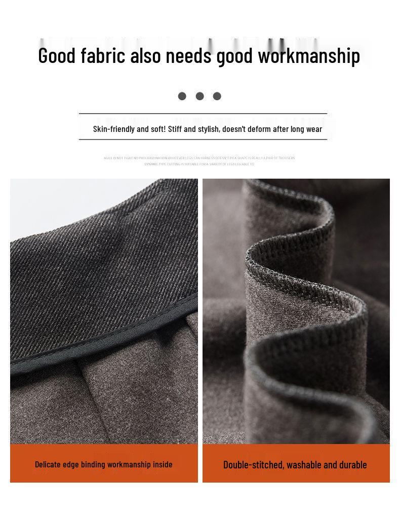 Women's High-Waist Wool Pleated A-Line Skirt - Autumn/Winter Mid-Length Swing Skirt