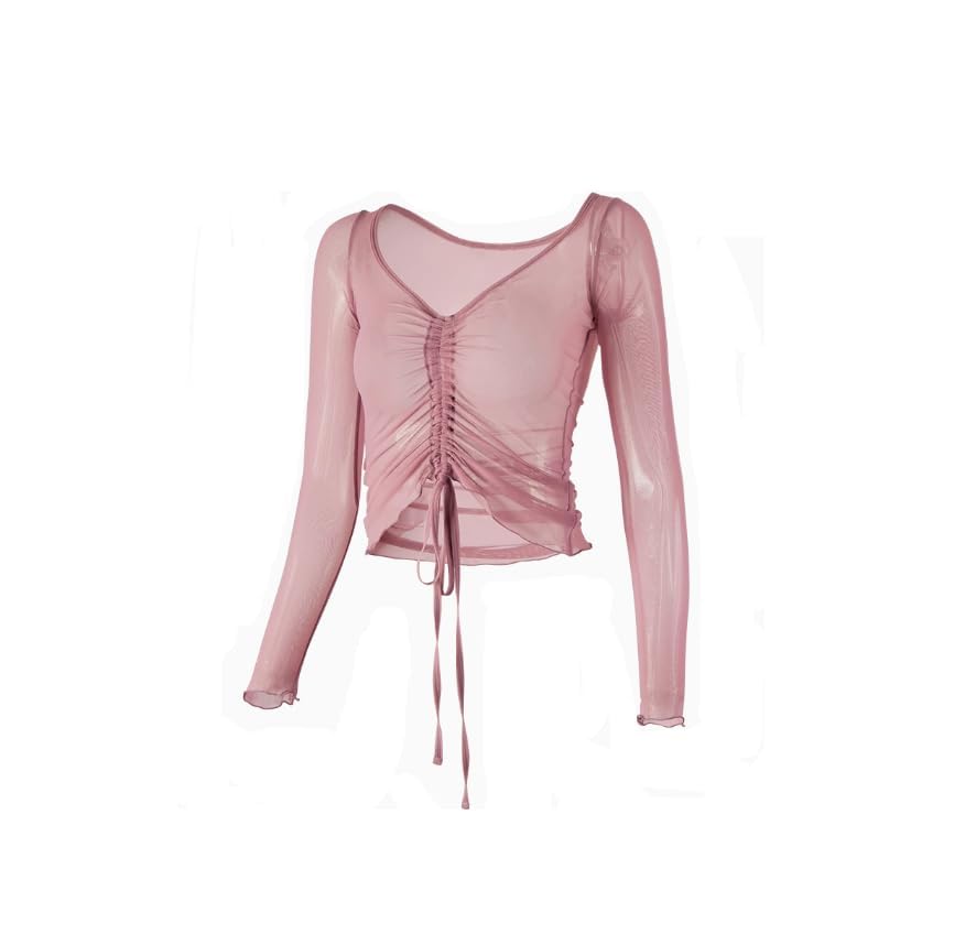 [Pro Dance] ProDance Gathered Tops, Ballet Tops, Adults, Mesh, Long 2XL фиолетовый