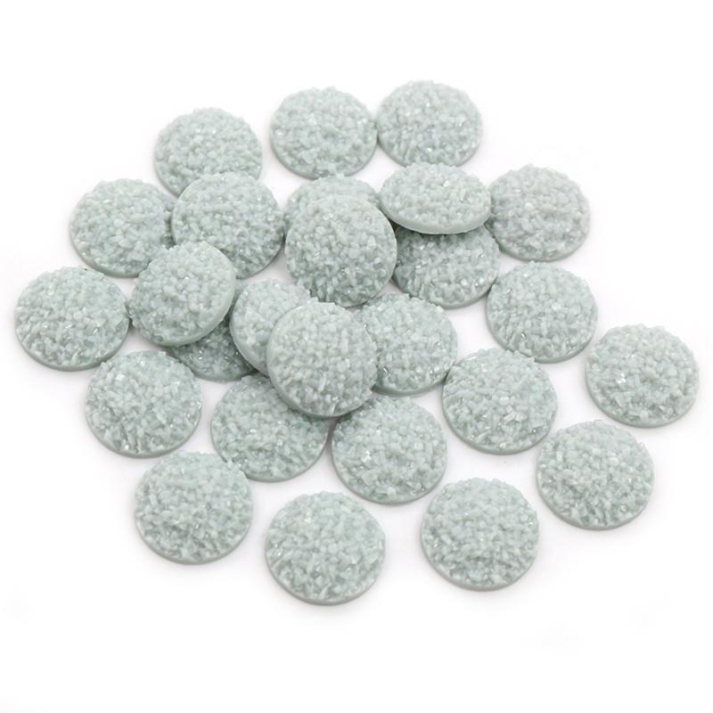 Natural Ore Druzy 8mm 10mm 12mm 40pcs Multi-Color Flat Back Resin Cabochons Dome For Bracelet Earrings DIY Jewelry Findings