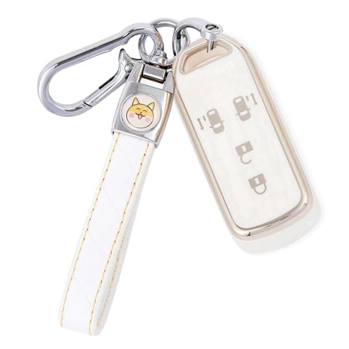 

[HOYZE] Чехол для ключа N-BOX, Чехол для ключа NBOX, Чехол для смарт-ключа, Держатель для ключей, Милый шиба-ину (Золотой Белый)