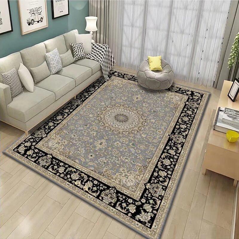 Persian Large Carpet In The Living Room Luxury Style Floor Mat Bohemian Pattern Anti-slip Soft Rugs for Bedroom Customizable IG
