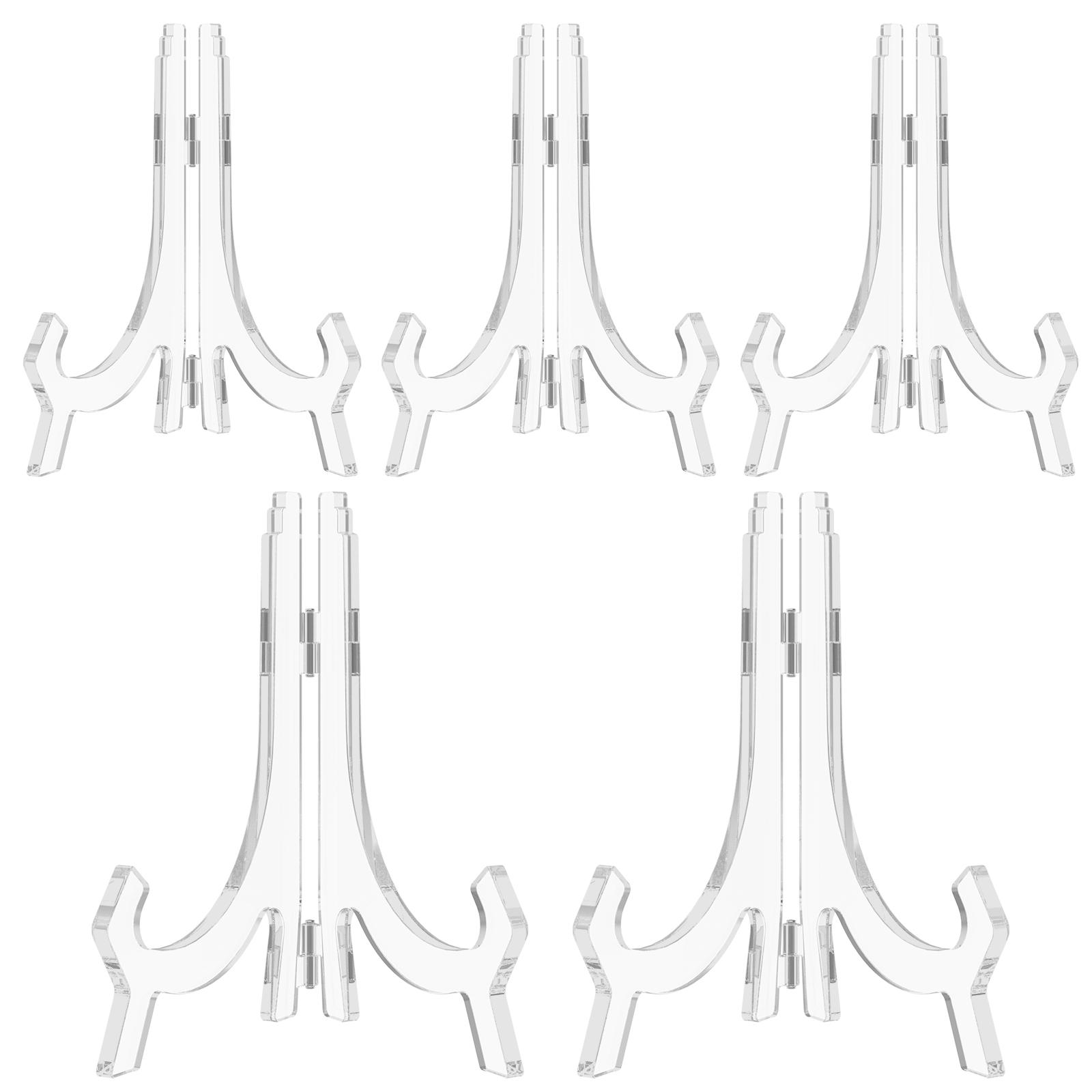 

Акриловые мольберты Прозрачные легкие подставки для тарелок Держатели Универсальная складная подставка для дисплея Устойчивая подставка для дисплея мольберта Регулируемая акриловая