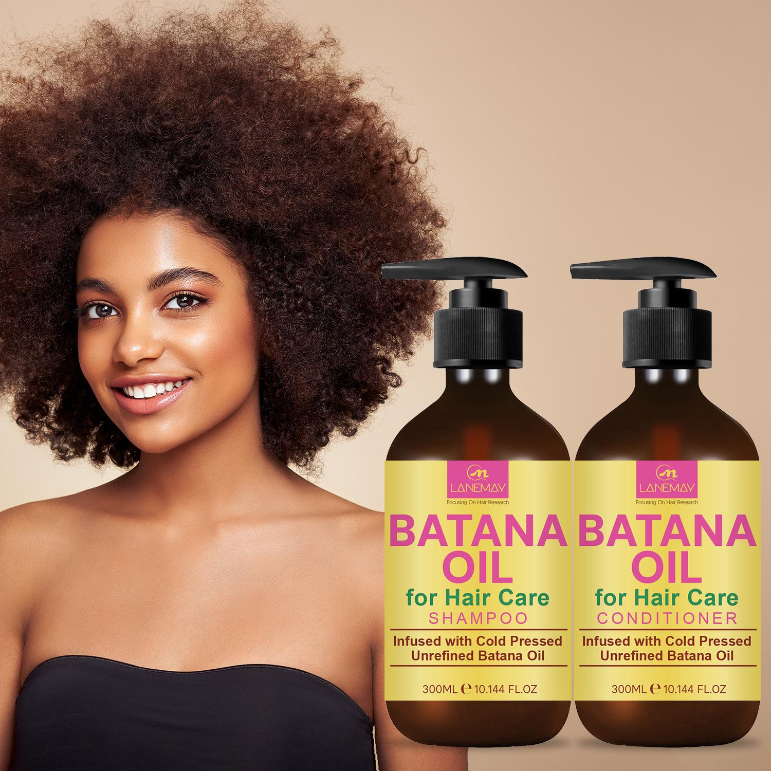 

Batana Oil For Hair Care-Deep Moisturizing Enhances Hair Vitality-Shampoo And Conditioner For Men & Women, 300ml+30ml