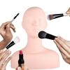 Multi Function Makeup Practice Model, Esthetics Soft Mannequin Head with Shoulders Massage Wig Hat Display Silicone PVC Skin Texture Facial