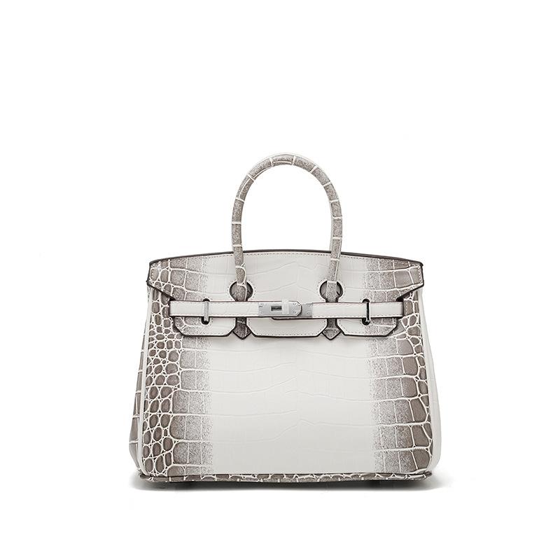 

2025 новая гималайская платиновая сумка женская сумка большой вместимости с постепенным изменением крокодилового узора пригородная легкая роскошная женская сумка