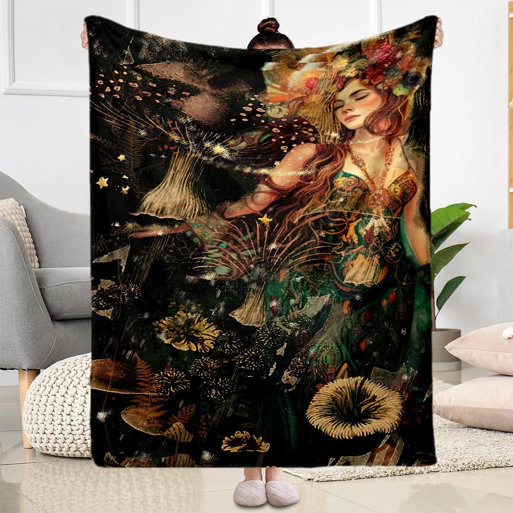 Gothic Style Blanket Ultra-Soft Perfect for Sofa Seaside Office Chair for All Occasions Digital Print Ideal Gift For Birthday Valentine'S Day