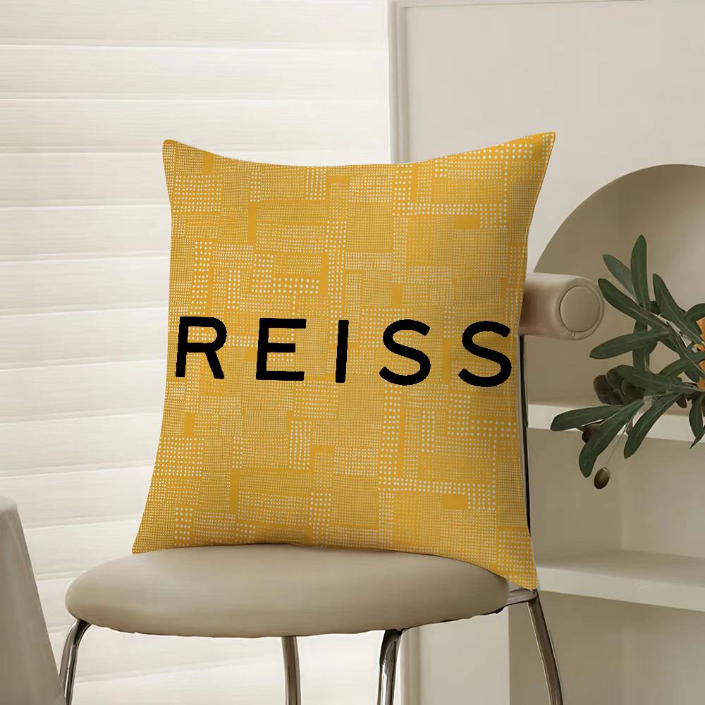 Einfacher Exquisiter London Style Druck Reiss-A Kissenbezug Komfort Sofa Bett Seidig elegant Verdeckter Reißverschluss Dekorative Kissenhülle