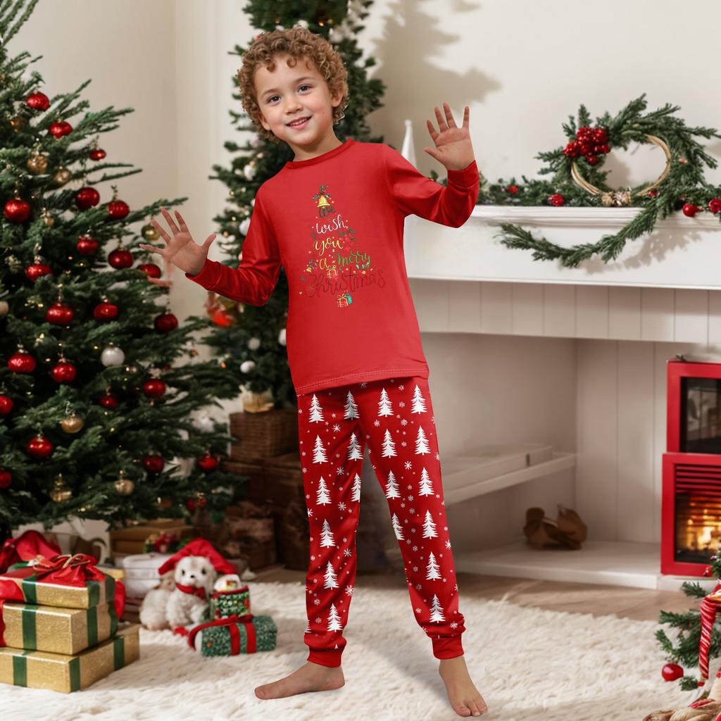 Druk Piżamy Słodki Zestaw Rodzinny, Ubrania Domowe, Zestaw Rodzinny Top z Długim Rękawem Spodnie