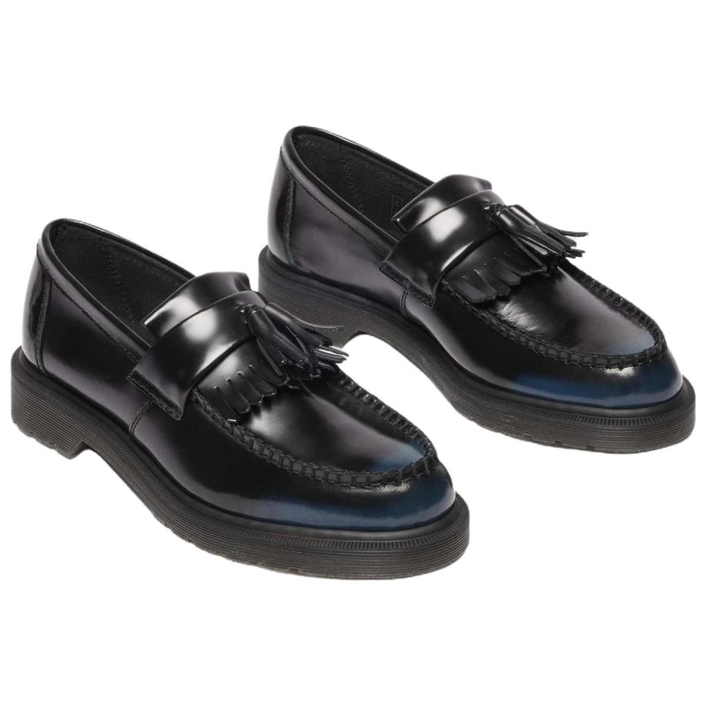 Dr. Martens Adrian Leather Fashion Comfortable Loafers 3cm Unisex Loafers Black Blue 14573401