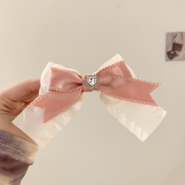 

Кремовая заколка-бабочка для волос Женская милая заколка для хвостика Любовь Сверкающие стразы Головной убор Заколки для волос Аксессуары для волос Ювелирные изделия