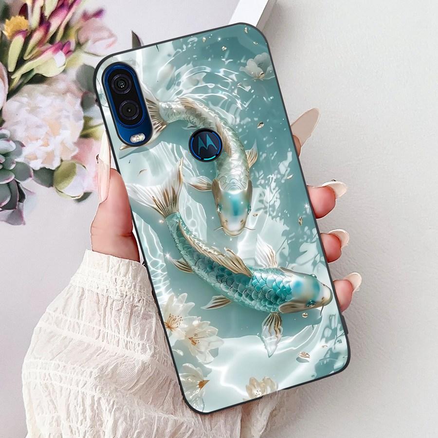 Για θήκη Motorola One Vision Κάλυμμα ONEVision Μοντέρνο Ζωγραφισμένο Σιλικόνης Μαλακό Πίσω Κάλυμμα Για θήκη Motor One Macro Προστατευτικό Κέλυφος