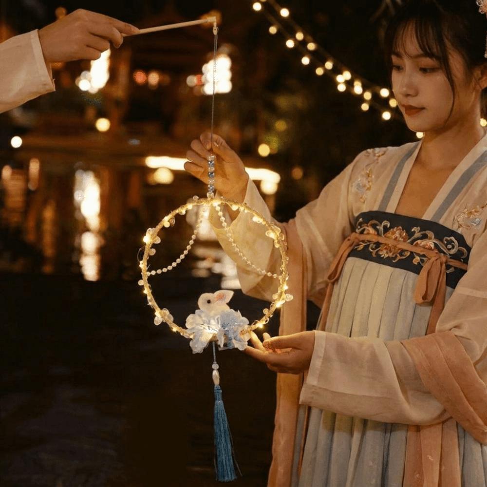 Handmade Children's Rabbit Lantern DIY Material Bag Mid-Autumn Festival Lamp  Hanfu Accessories