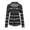 Women's Fashionable Casual Loose Geometric Patchwork Print Long,sleeved Shirt
