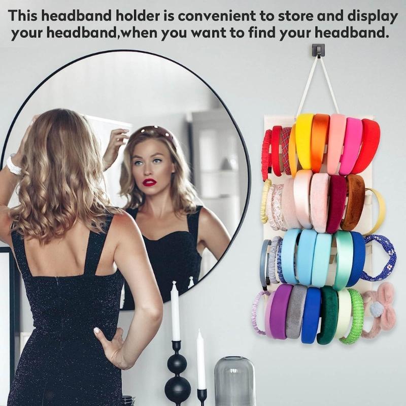 Stylish Headband Storage Rack Hair Accessories Felt Organizer Display Stand for Hairbands Hairclips and Bracelets
