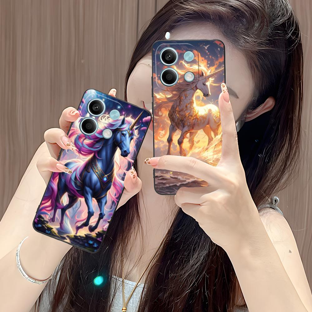 Fantasy Unicorn Mobile Phone Case for POCO F7 F6 F5 F4 F3 F2 Pro GT C75 C71 C65 C61 C40 Pro Ultra Colorful Printing Cover Cover