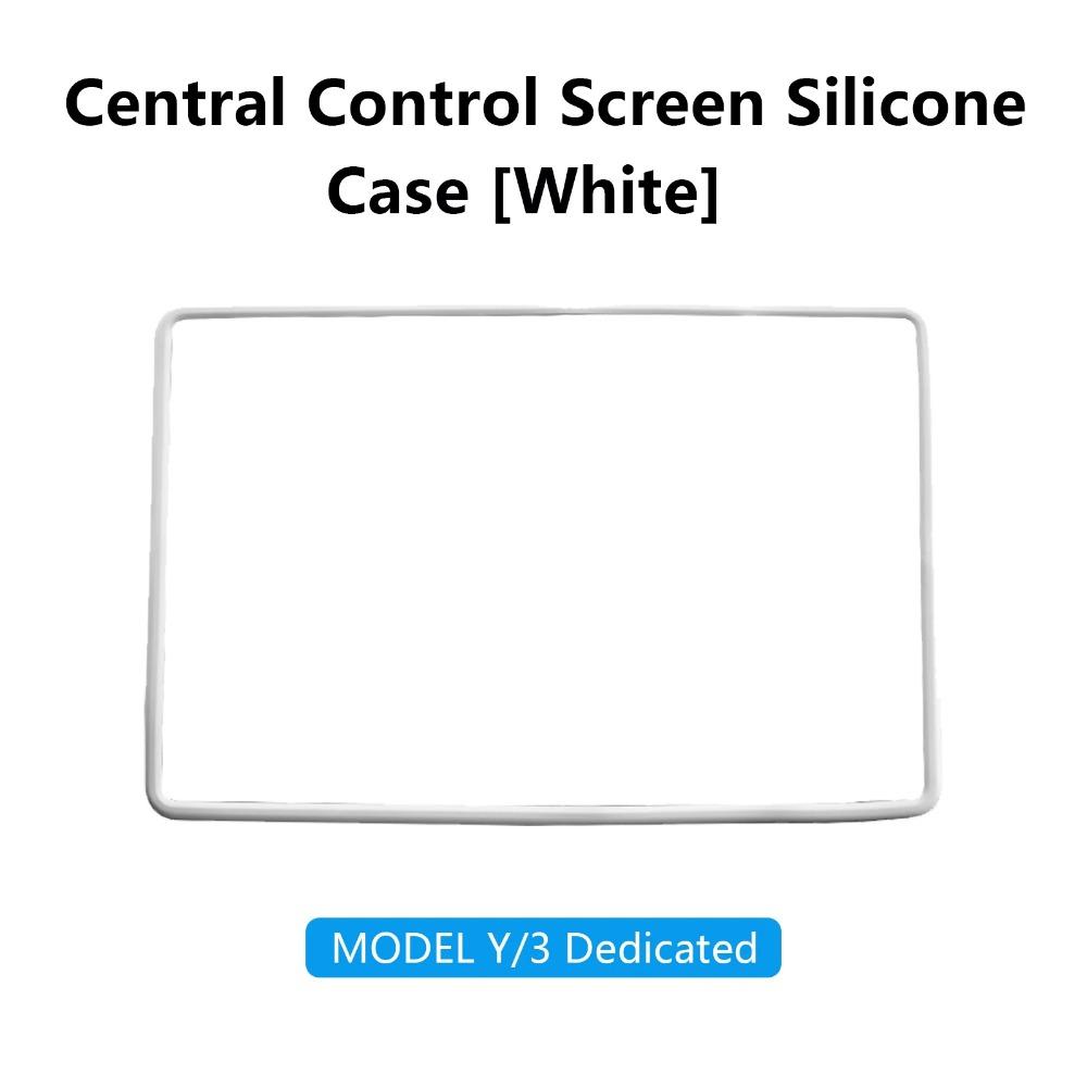 Für Tesla Modell 3 Y Silikon-Schutzverkleidung, zentrale Steuerung, Navigation, Displayschutzfolie, Rahmen, Autozubehör
