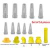 15/16Pcs Plastics Caulking Finisher Reusable With Connection Bases Caulking Nozzle Sealant Finishing Tool Kitchen Bathroom