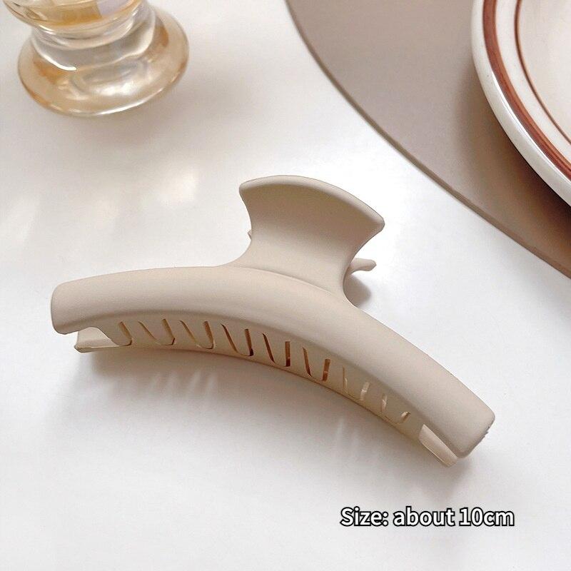 Akryl Barrette elegancka jednokolorowa spinka do włosów krab spinka do włosów Vintage proste akcesoria do włosów dla kobiet kucyk pazur klip kraby
