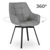 Upholstered Swivel Chair For The Living Room Luna 2 Gray Modern Loft