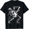 Skeleton Playing Guitar Music Gifts for Men Women Rock Band T-Shirt