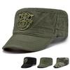 Унісекс Щит Вишивка Камуфляжна Військова Кепка Весна Осінь Вуличні Регульовані Повсякденні Капелюхи Чоловічі Військові Кепки Капітана з Плоским Верхом