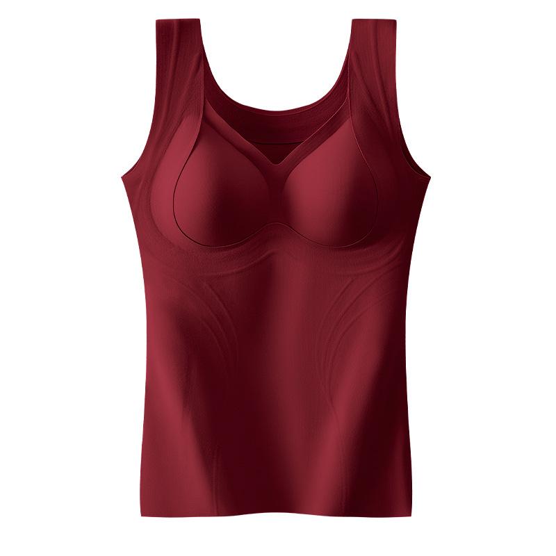 

Autumn and winter thermal vest, mousse velvet, heating and emollient mulberry silk, liquid integrated, no-wear bra, seamless primer m (70b/75ab) 40-50kg