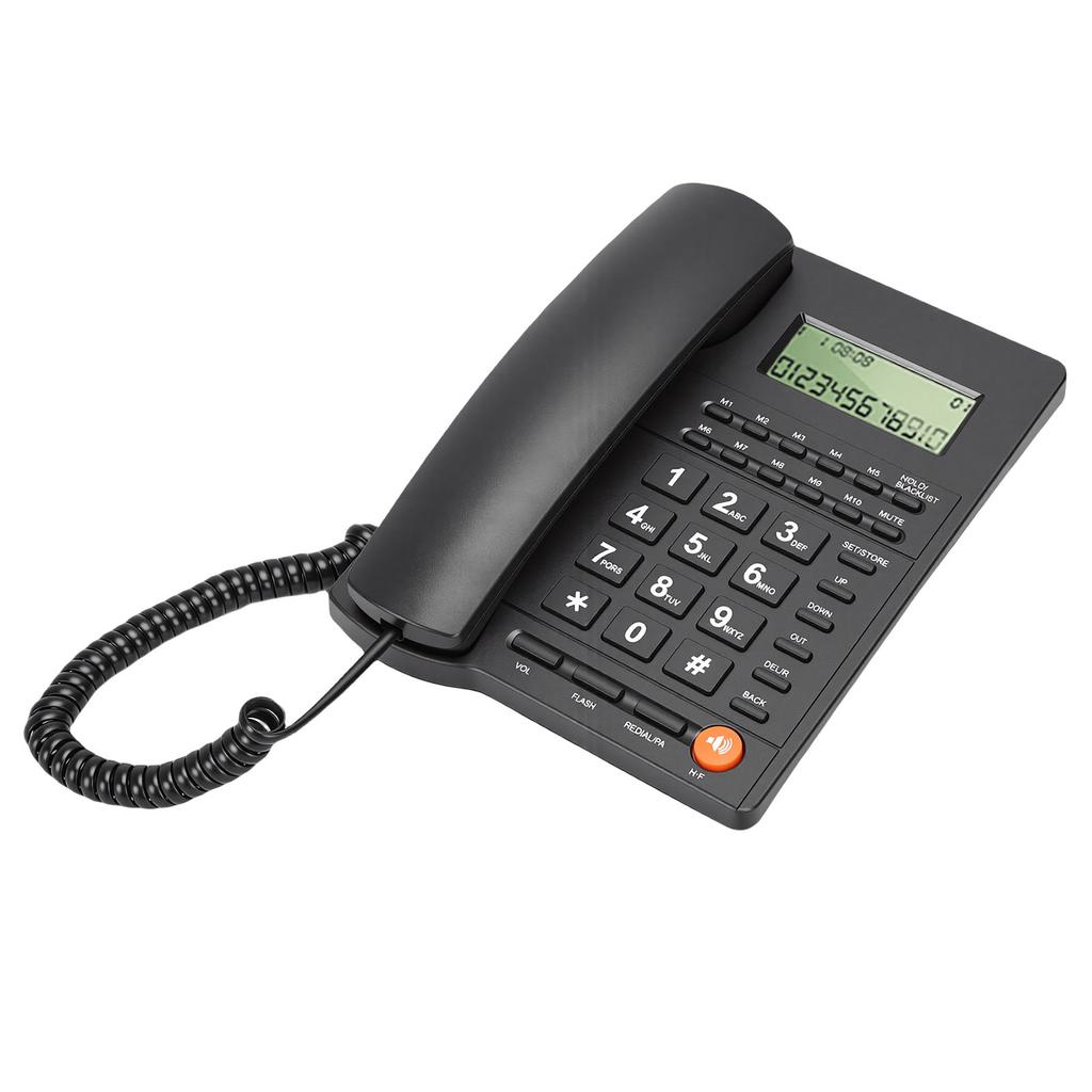 Corded Landline Phone Caller ID Hotel Home Phone Large Key Telephone with Speaker Clear Display
