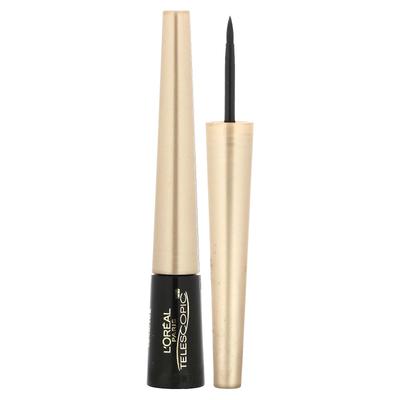 L'Oréal, Teleskop-Flüssig-Eyeliner mit Kontrollspitze, 810 Schwarz, 0,08 fl oz (2,45 ml)
