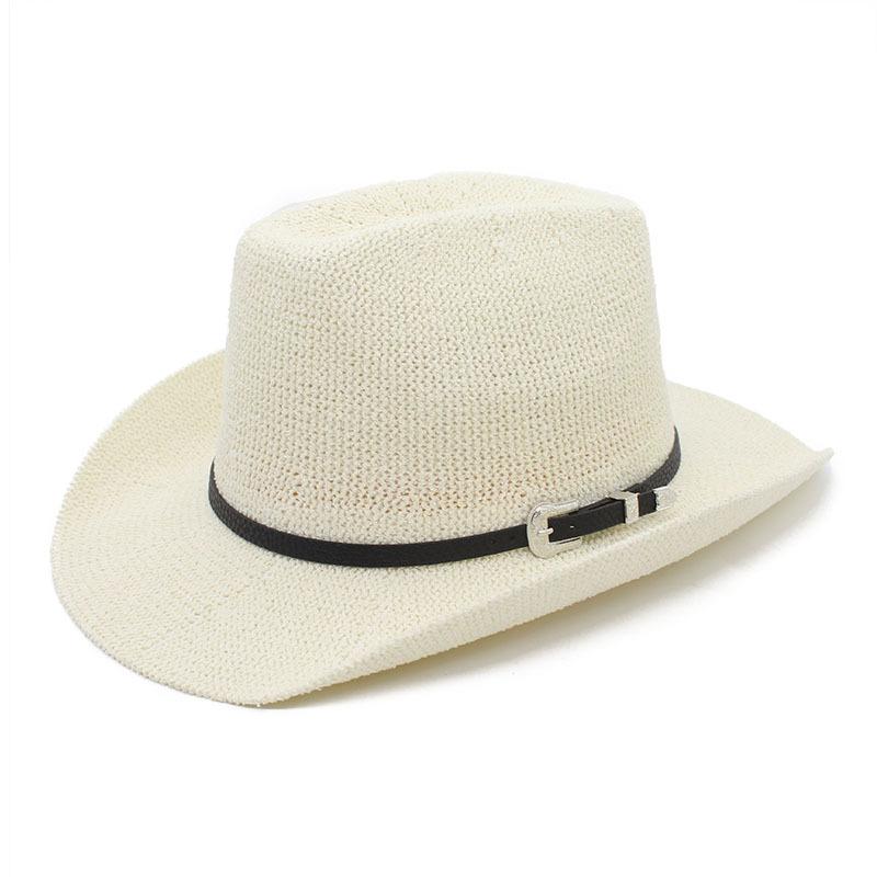 Panama Straw Hat Women'S Casual Versatile Wide Brim Straw Hat Men'S Top Hat Sun Hat
