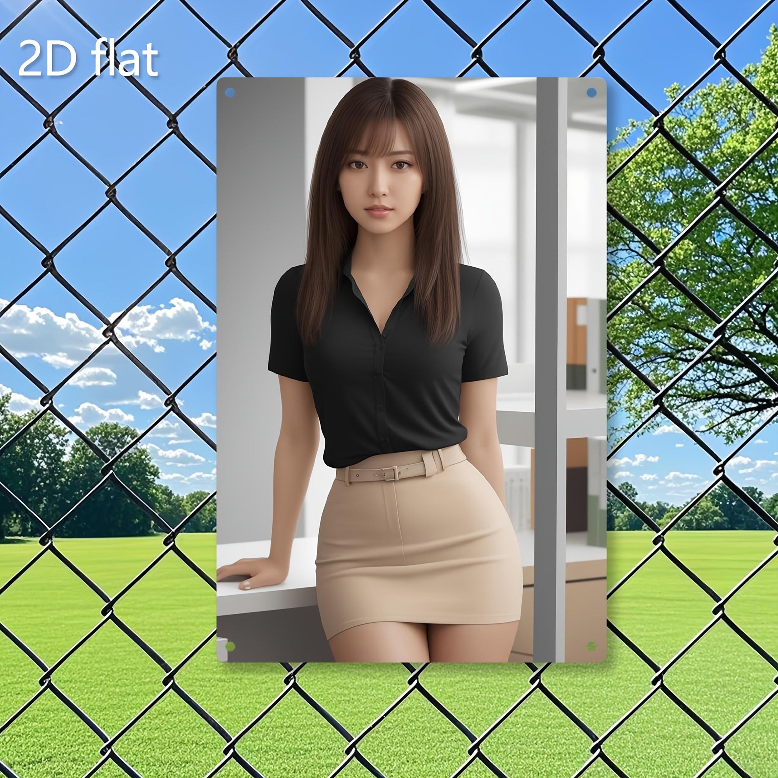 Винтажный Металлический Настенный Декор Портрет Женщины Ретро Настенный Декор Для Помещений и Улицы 20x30cm（7.8x11.8inch）