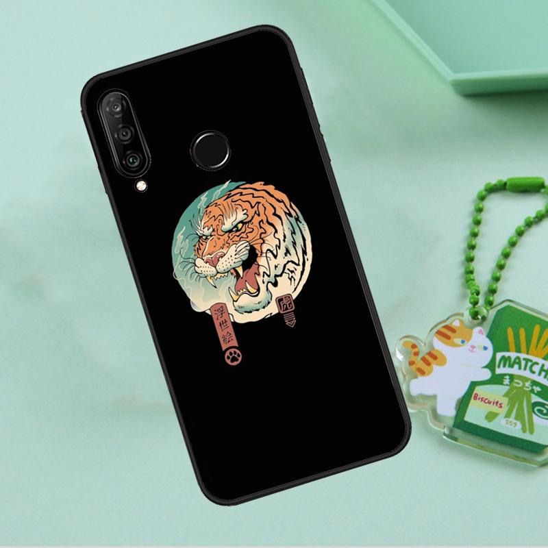 

Japanese ukiyo-e Art Panther Tiger For Huawei Nova 10 9 SE 5T 12s 12i 11i Y91 Y90 Y60 Y70 Y72 Y61 P20 P40 P30 Lite P60 Pro Case Huawei Nova 11i