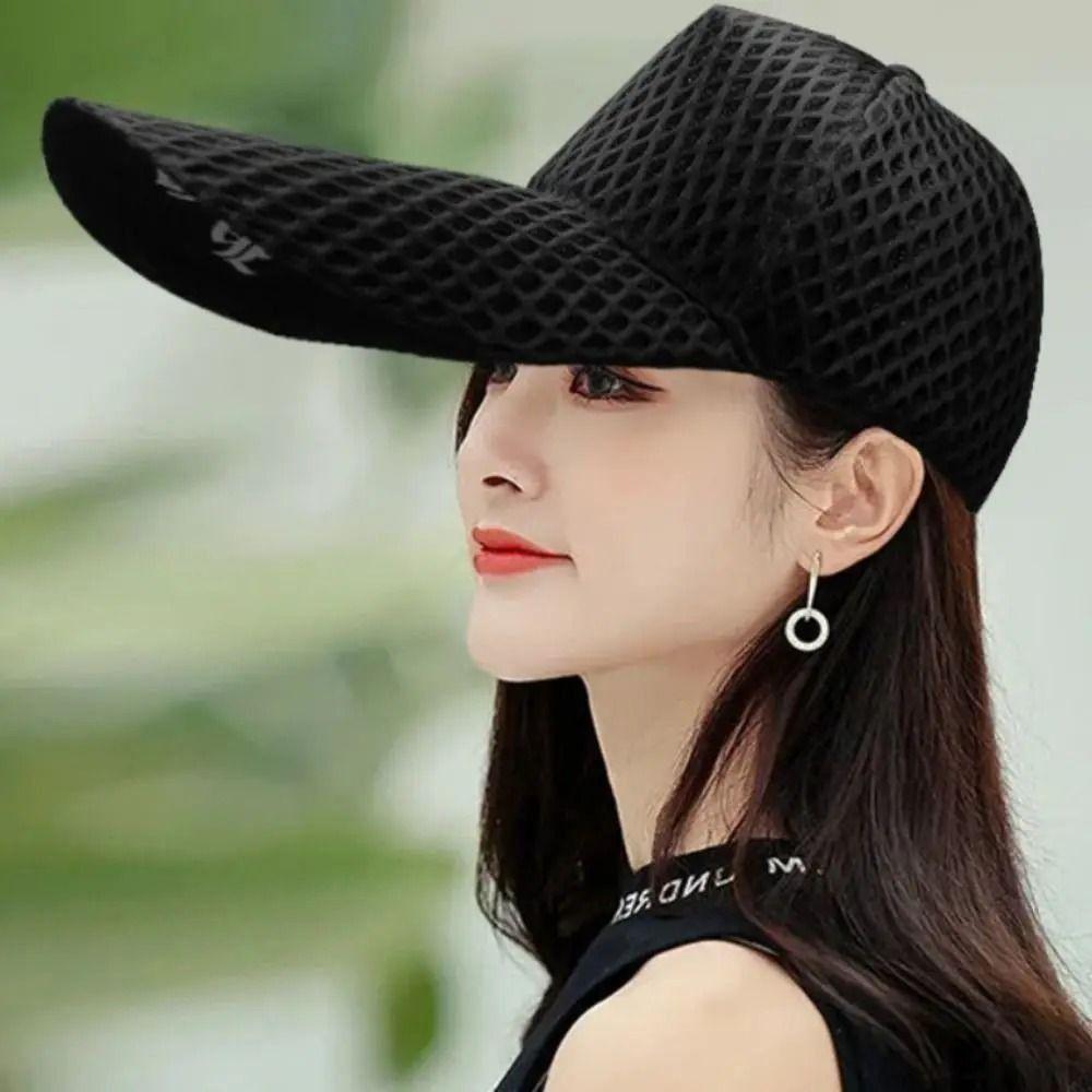 Breathable Wide Baseball Caps Mesh Cool Fishing Hat Portable Causal Sunshade  Large Head