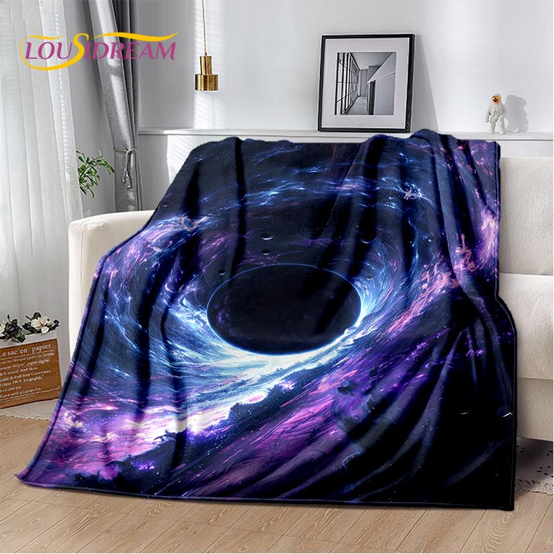 Universe Space Stars Black Hole Galaxy Earth Milky Way Soft Blanket,Soft Throw Blanket for Home Bedroom Bed Sofa Cover Kid Gift