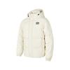 Skechers Loose Letter Print Hooded Long Sleeve Puffer Jacket Unisex Outerwear Pearl-Beige P423U036-034H