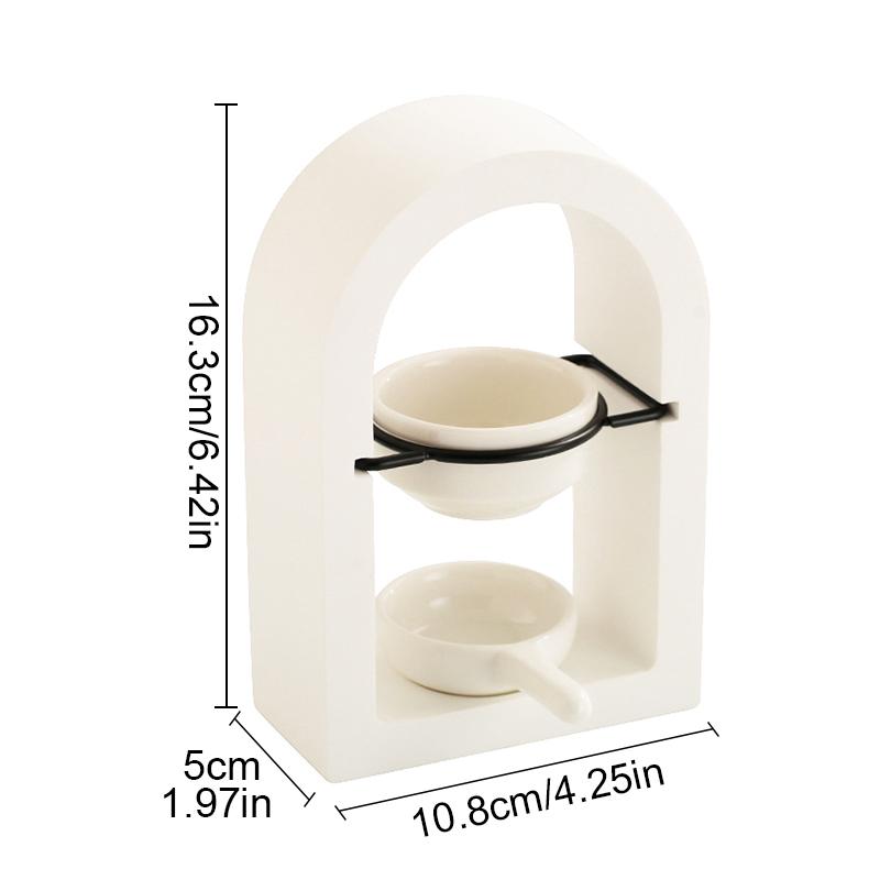 1 Stück Rahmen Dekorativer Bogen Stabil Gips Glatt Brenner Modern Aromatherapie Mehrzweck Kerzenlampe Wärmeeffizient
