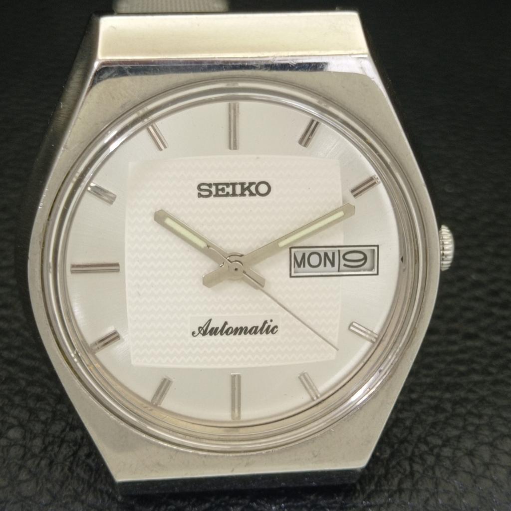 JAPAN VINTAGE SEIKO AUTOMATIC 6309A MENS SILVER COLOR DIAL WATCH A500837-5 R154-a500837