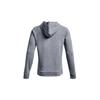 Under Armour Project Rock Rival Lock Up Logo Printed Training Hoodie Men hoodies Gray 1366724-035
