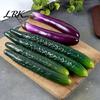 Eggplant Stress Toy Squeeze Vegetable Toy, Realistic Fake Cucumber Ball, Soft Anxiety Relief PU Slow Rise Fidget for Adults, Farmhouse Kitchen