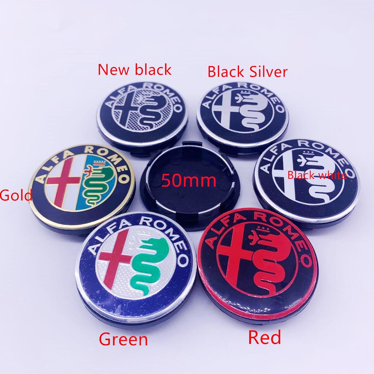 

10Pcs 50mm GTAM Wheel Hub Covers Car Logo Modification Decoration for Alfa Romeo Giulietta GT Mito Brera Giulia F1 green