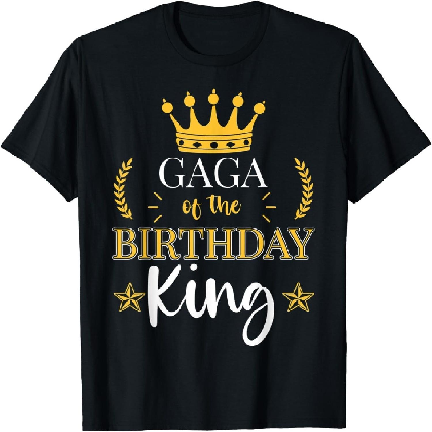 

Гага Футболка для празднования дня рождения в стиле «Король дня рождения» XXXXXL чёрный