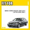 Car Headlight Eyebrow Eyelid Cover Trim Black For BMW 3 Series E90 E91 2005-2012