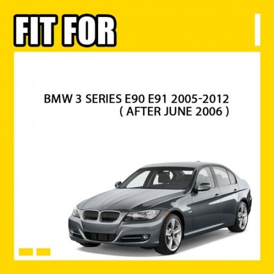 Car Headlight Eyebrow Eyelid Cover Trim Black For BMW 3 Series E90 E91 2005-2012