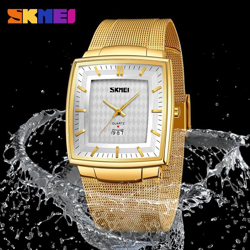 Fashion Trend Watch Men's Simple Casual Square Dial Calendar Waterproof Quartz Watch
