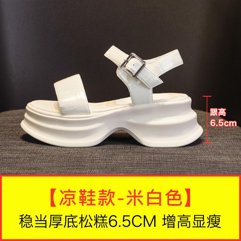 Platform Sandals Women's Summer 2025 New Explosive Internet Celebrity Heel Roman Wedge Heel Muffin Sports Fashion
