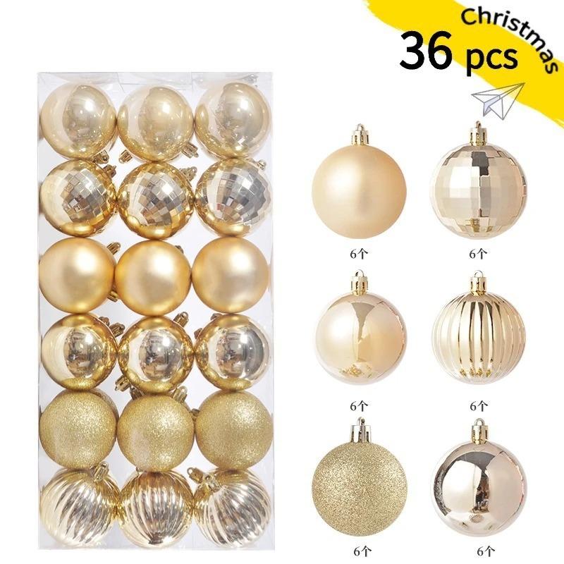 24/36Pcs 3/4cm Christmas Balls Decoration Christmas Tree Ornaments Xmas Hanging Pendants Home Party Navidad Decor New Year Gifts