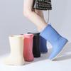 Women's Mid-Calf Waterproof Fashion Rain Boots - Non-slip, Wear-resistant, Solid Color Outdoor Water Shoes